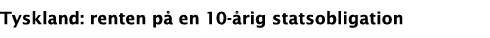 Tyskland: renten på en 10-årig statsobligation
