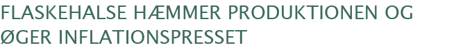 Flaskehalse hæmmer produktionen og øger inflationspresset