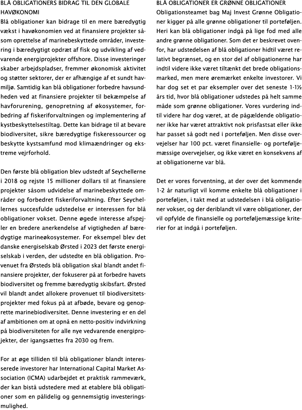 BL OBLIGATIONERS BIDRAG TIL DEN GLOBALE HAV KONOMI Bl  obligationer kan bidrage til en mere b redygtig v kst i hav k...