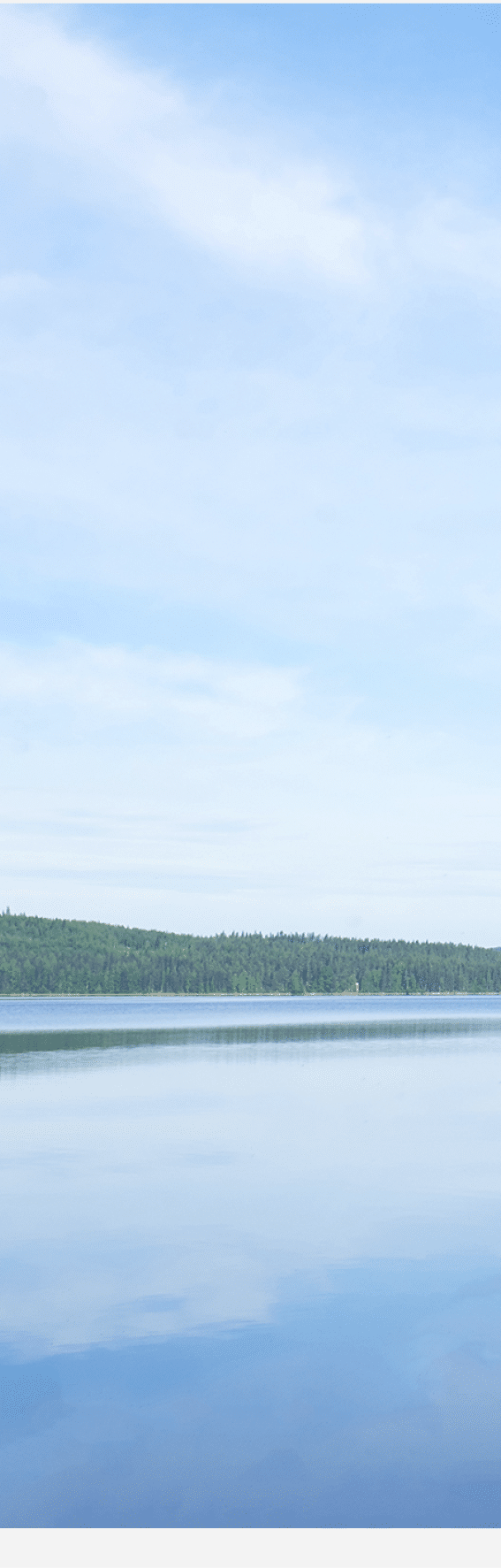 Beautiful Finnish Lake photographed in the bright Scandinavian summer