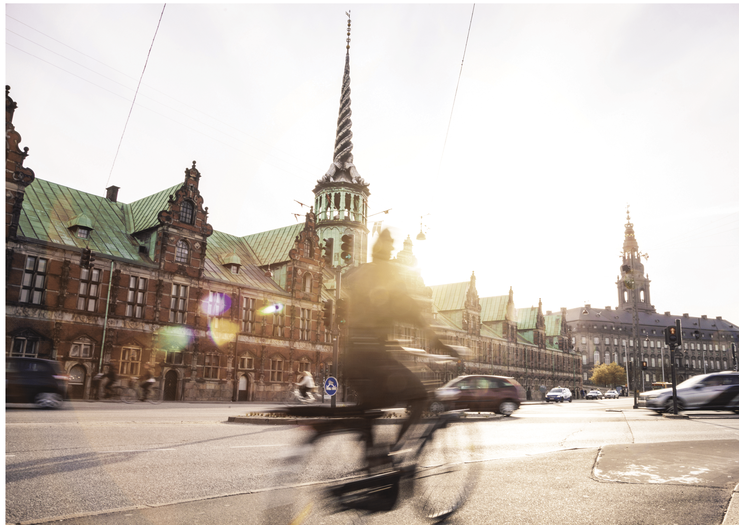 In Copenhagen, the capital of Denmark, the traffic is mostly from cyclist, that's incredible to see how many people cycling on the street during the all day 