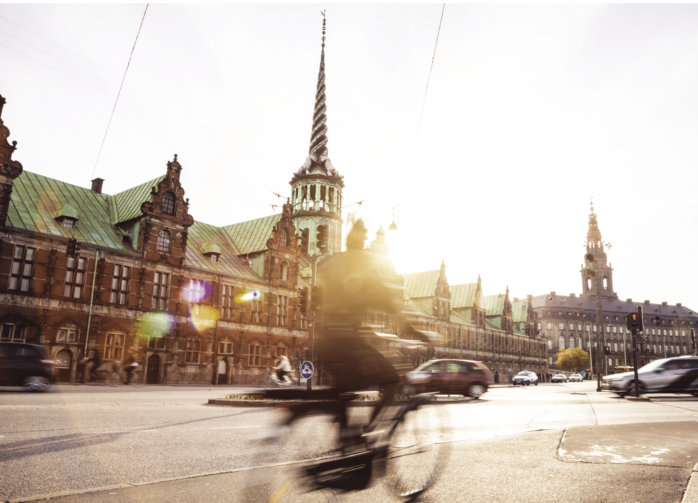 In Copenhagen, the capital of Denmark, the traffic is mostly from cyclist, that's incredible to see how many people cycling on the street during the all day 