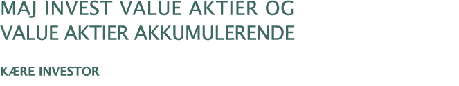 Maj Invest Value aktier og value aktier akkumulerende K re investor