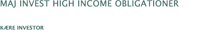 Maj Invest high income obligationer K re investor