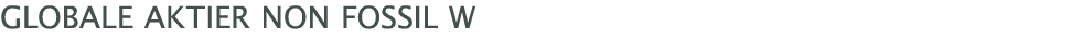  Globale Aktier non fossil W