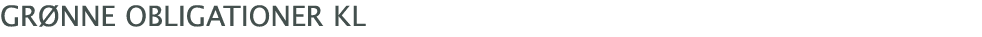   Grønne Obligationer KL