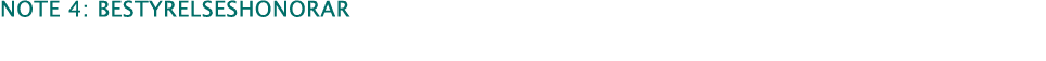  note 4: Bestyrelseshonorar