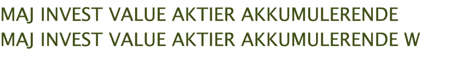  maj invest value aktier Akkumulerende maj invest value aktier Akkumulerende W