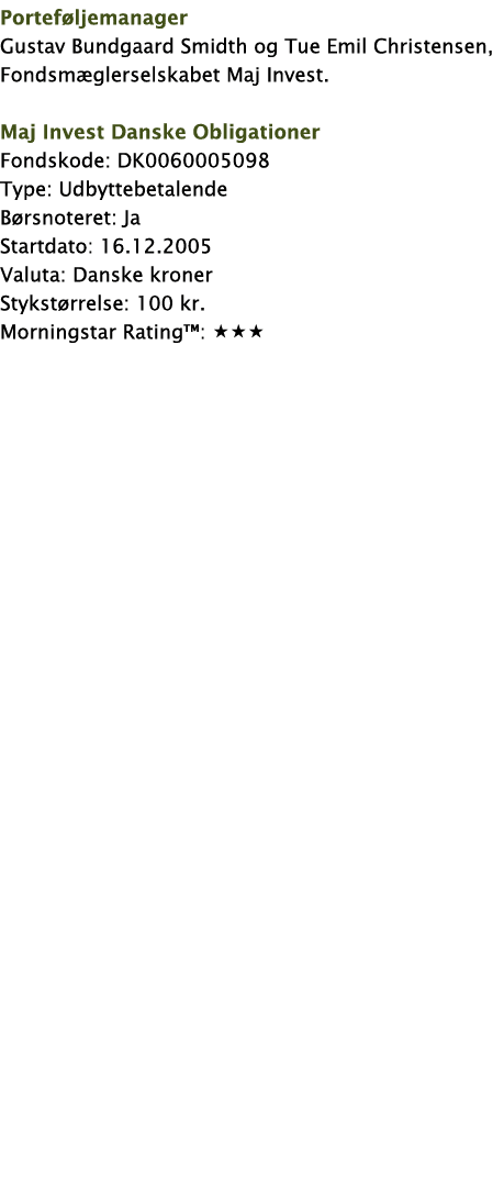 Porteføljemanager Gustav Bundgaard Smidth og Tue Emil Christensen, Fondsmæglerselskabet Maj Invest  Maj Invest Danske   