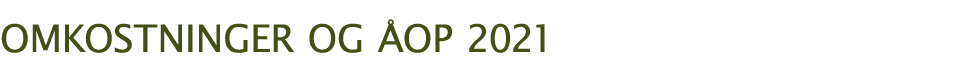  Omkostninger og ÅOP 2021