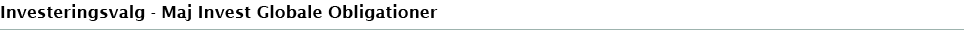 Investeringsvalg - Maj Invest Globale Obligationer