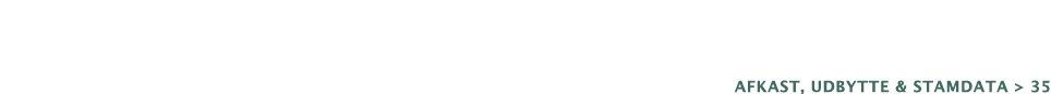 afkast, udbytte & stamdata > 35