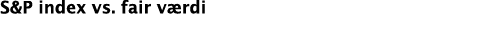 S&P index vs  fair værdi
