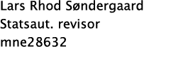 Lars Rhod S ndergaard Statsaut. revisor mne28632