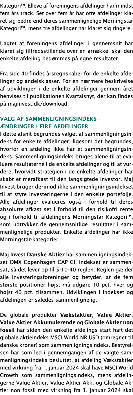 Kategori™. Elleve af foreningens afdelinger har mindst fem rs track. Set over fem  r har otte afdelinger klaret sig ...