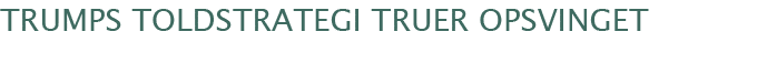 trumps toldstrategi truer opsvinget
