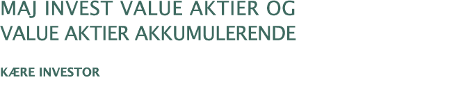 Maj Invest Value aktier og value aktier akkumulerende K re investor